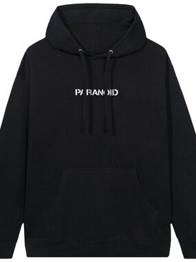 Anti Social Social Club Black 'PARANOID' Pullover Hoodie